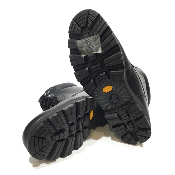 UGG Stenton Waterproof Chukka Boots -Black Leather -Men’s US 14 -NEW - Picture 4 of 9